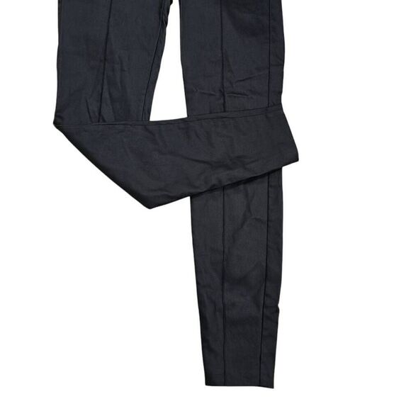 Zara Skinny‎ Women's Medium Black Faux Leather Front Seam Ankle Zip Leggings - Picture 3 of 7